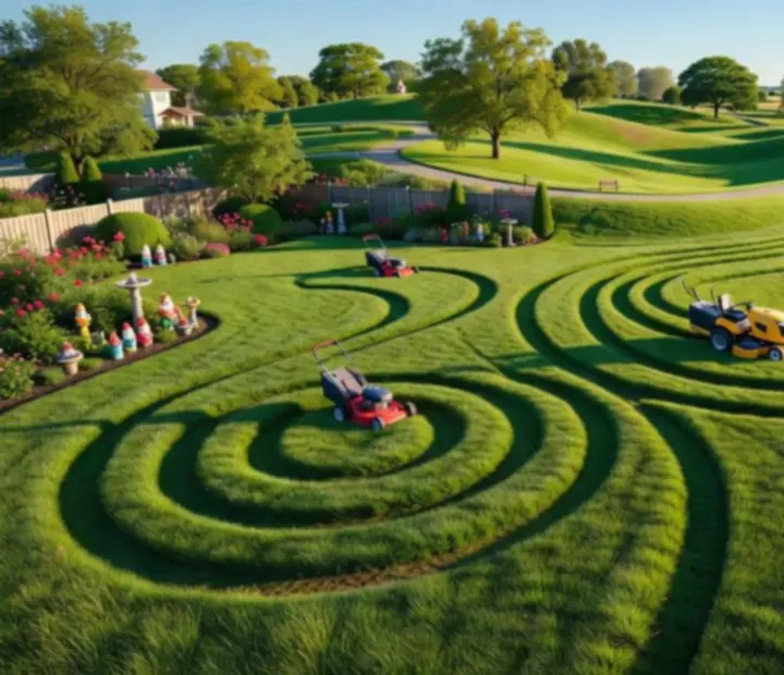 Different outdoor environments such as gardens, parks, and farms featured in Grass Cutter: Blade Runner 3D.